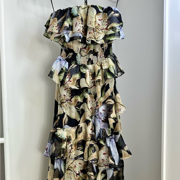 Astr Multicolor Floral Ruffle Maxi Dress - Picture 3 of 11